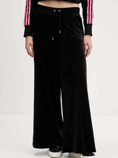 Juicy Couture spodnie dresowe welurowe damskie kolor czarny melanżowe JCBBJ225803 - zdjęcie produktu nr 1