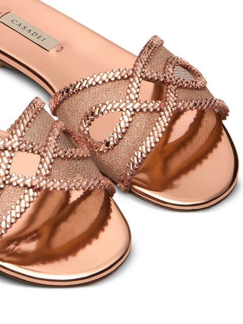 Casadei ballerina embellished sandals - Pink