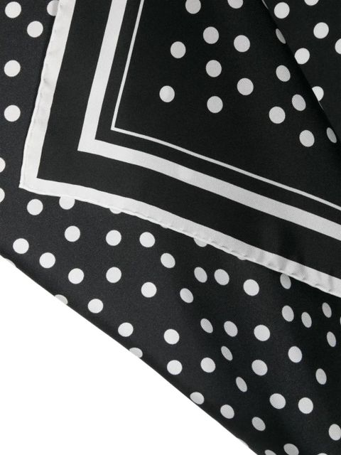 Dolce & Gabbana polka-dot silk scarf - Black