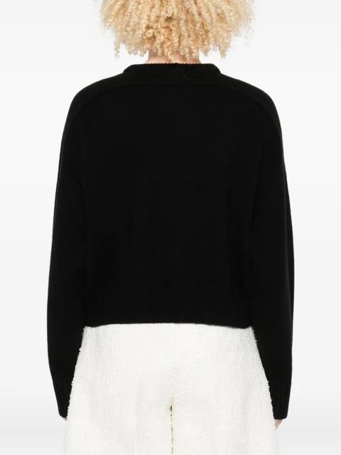 LouLou de Saison round-neck crop sweater - Black