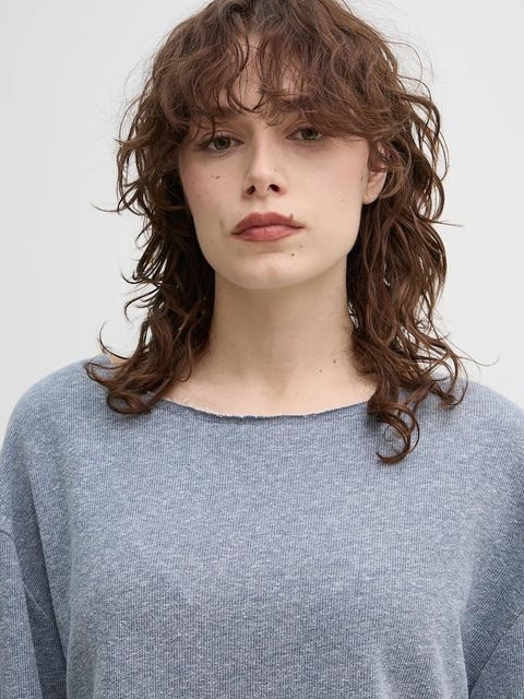 American Vintage bluza damskie kolor szary gładka OFY03AE25