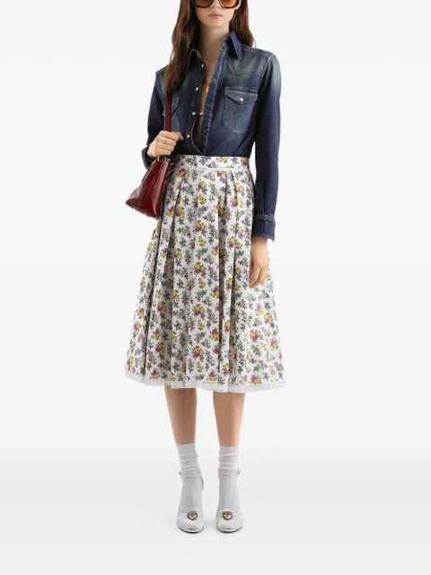 Dolce & Gabbana floral lace skirt - White - zdjęcie produktu nr 2