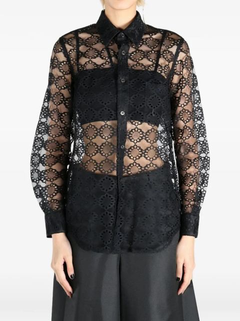 Comme Des Garçons lace button shirt - Black - zdjęcie produktu nr 2