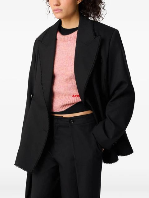 Axel Arigato frayed double-breasted blazer - Black