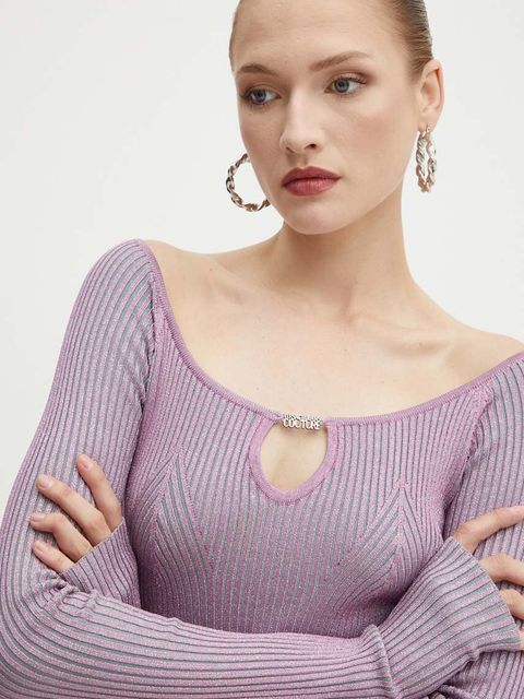 Versace Jeans Couture sukienka kolor różowy mini dopasowana 77HAOM23 CM60H