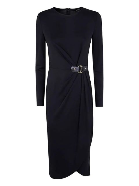 Lauren Ralph Lauren buckle-detail draped dress - Black - zdjęcie produktu nr 1