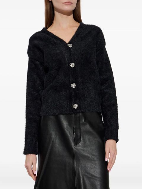 Balenciaga heart-embellishment cardigan - Black