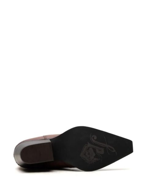 Free People Cat Nap leather cowboy boots - Brown