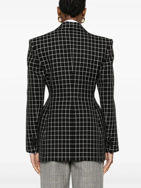 WARDROBE.NYC check-pattern blazer - Black