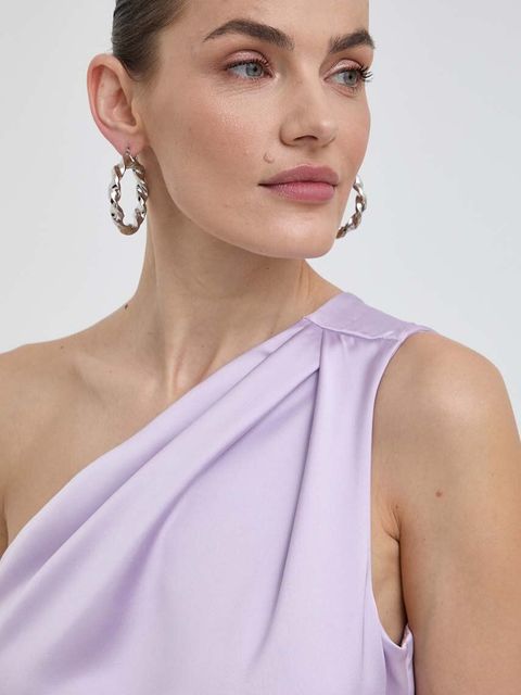 Marella sukienka kolor fioletowy midi prosta 2413221032200