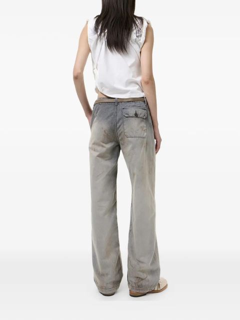 OUR LEGACY paint-splatter faded jeans - Grey