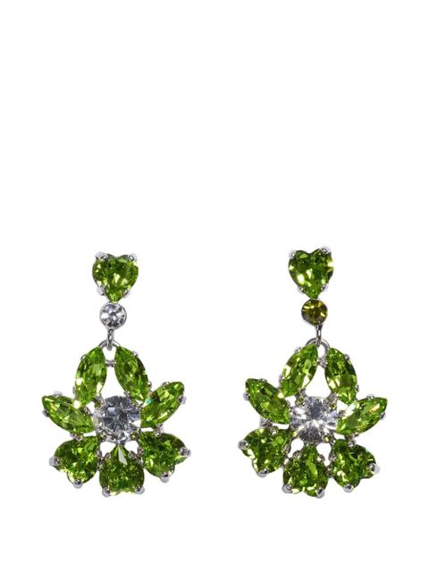 Simone Rocha Heartbloom crystal drop earrings - Silver - zdjęcie produktu nr 1
