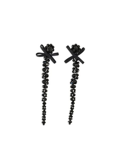 Simone Rocha crystal-embellished drop earrings - Black - zdjęcie produktu nr 1