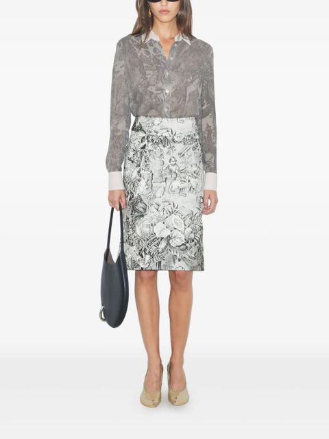 Tory Burch printed viscose shirt - Grey