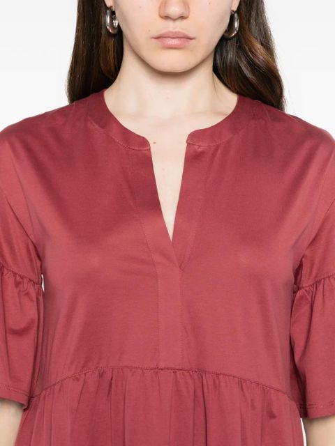 Weekend Max Mara Wkdsaggina ruffled V-neck mini dress - Red