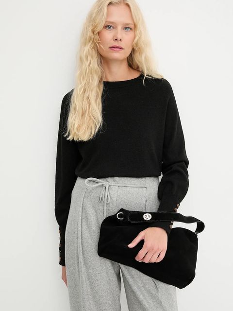 Answear.LAB sweter z wełną damski kolor czarny lekki