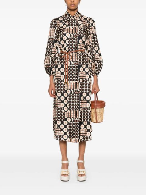 ZIMMERMANN Illustration midi dress - Brown - zdjęcie produktu nr 2
