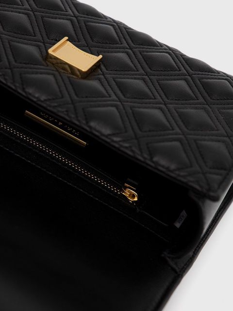 Tory Burch Torebka skórzana SMALL SHOULDER kolor czarny 75576.001