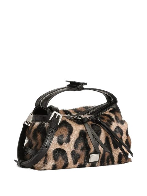 Dolce & Gabbana Vittoria leopard-print mini tote bag - Brown