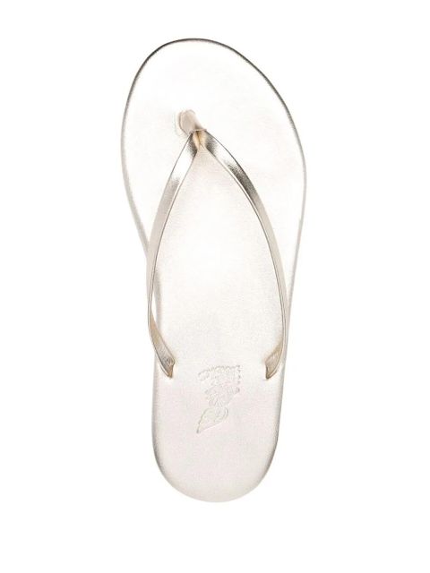 Ancient Greek Sandals Saionara leather flip flops - Metallic