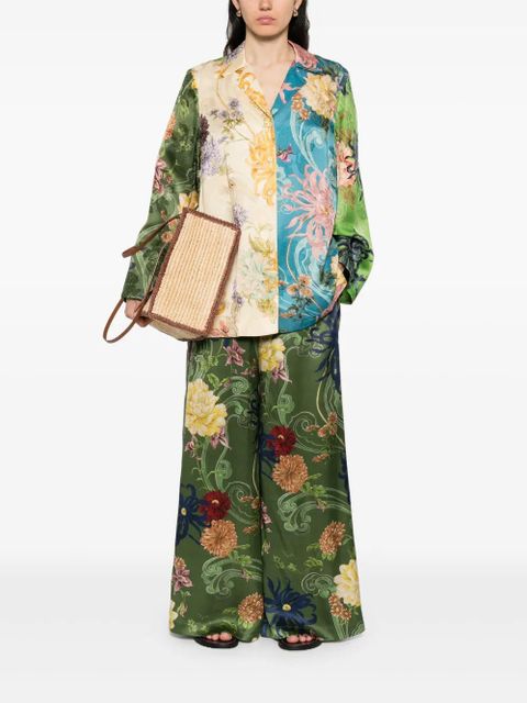 ALEMAIS Avery Spliced shirt - Green