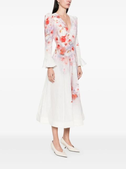 ZIMMERMANN Crush midi dress - White
