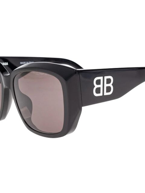 Balenciaga Eyewear BB logo rectangle sunglasses - Black