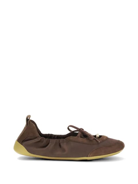 Chloé lace-up ballet flats - Brown - zdjęcie produktu nr 1
