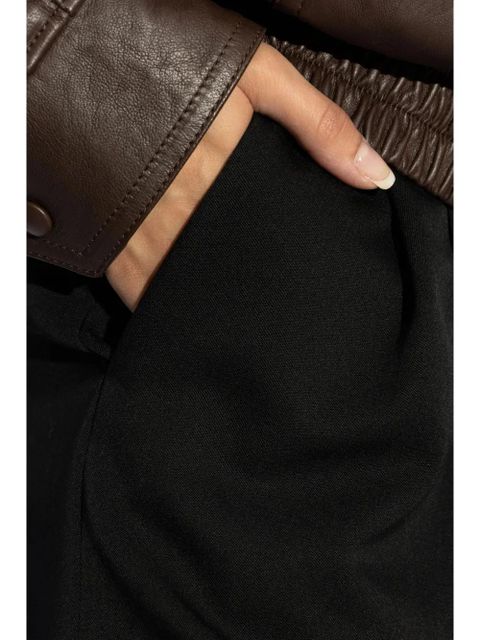 Saint Laurent grain de poudre wool trousers - Black