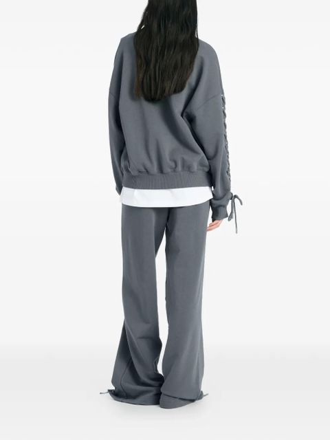 ROTATE BIRGER CHRISTENSEN lacing crew-neck sweater - Grey - zdjęcie produktu nr 2