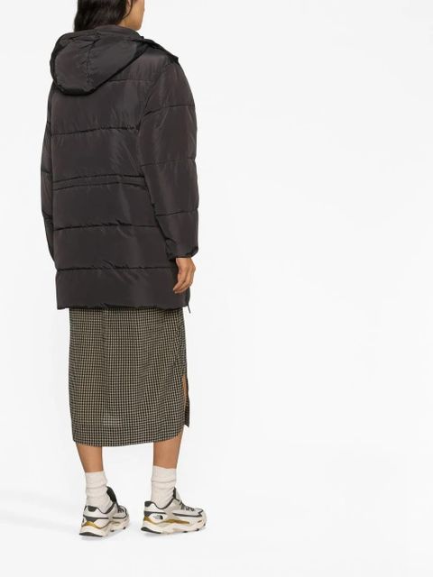 GANNI Oversized Tech puffer midi jacket - Black