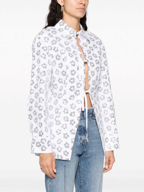 Jacquemus La Chemise Lavoir Brodée embellished shirt - White