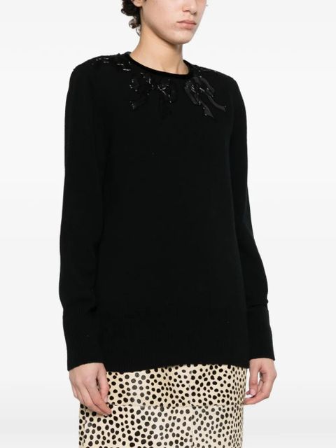 Valentino Garavani bow embellished sweater - Black