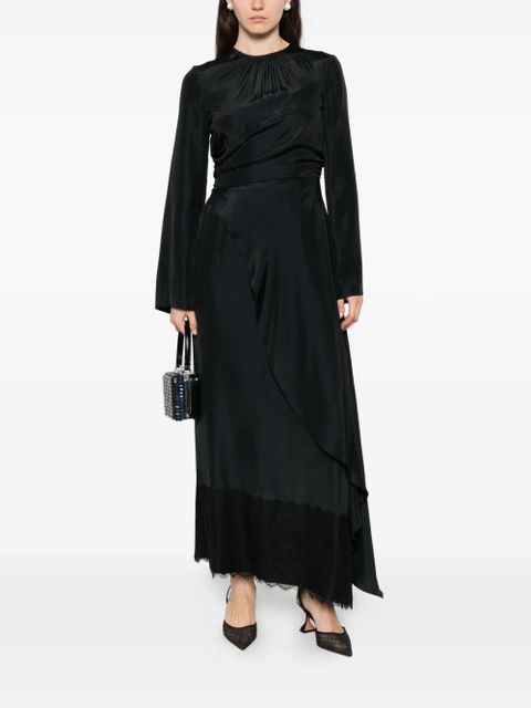 Moschino lace-detail asymmetric-hem maxi dress - Black - zdjęcie produktu nr 2