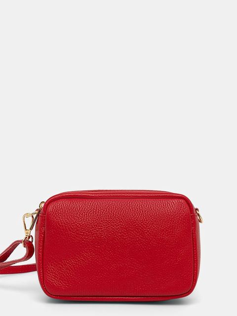 Answear.LAB torebka skórzana kolor czerwony - zdjęcie produktu nr 1