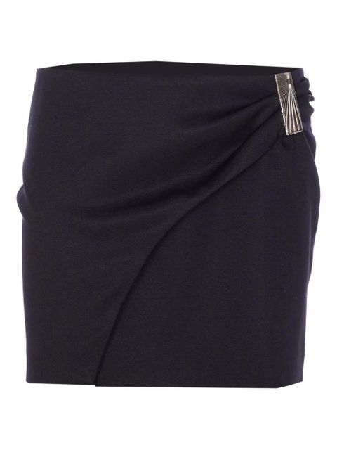 The Attico draped plaque-embellished skirt - Black - zdjęcie produktu nr 1