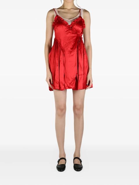Simone Rocha silk-satin dress - Red - zdjęcie produktu nr 1