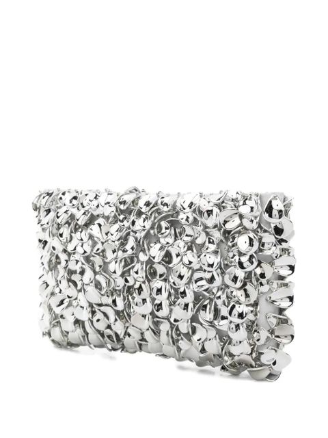 Simkhai Reese beaded chain-strap clutch bag - Silver