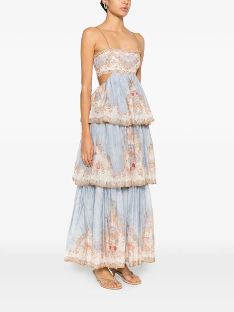 ZIMMERMANN Daylight tiered floral-print maxi dress - Blue - zdjęcie produktu nr 2