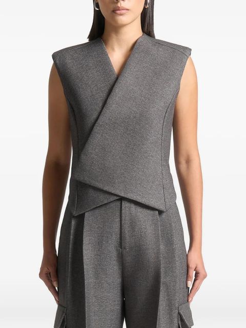 Manière De Voir wrap tailored waistcoat - Grey - zdjęcie produktu nr 1