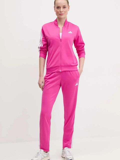 adidas dres 3-Stripes damski kolor różowy JD5436 - zdjęcie produktu nr 1