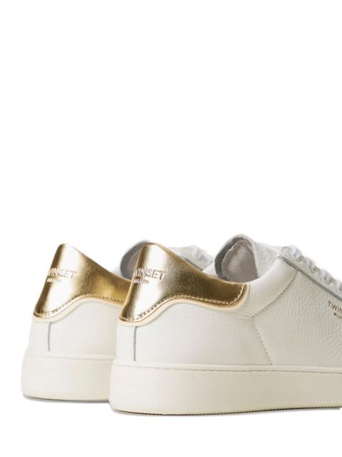 TWINSET lace-up logo-detail sneakers - White