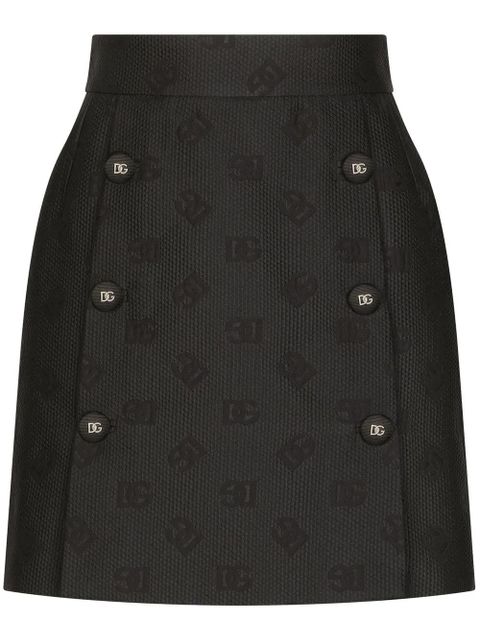Dolce & Gabbana DG-logo jacquard miniskirt - Black - zdjęcie produktu nr 1
