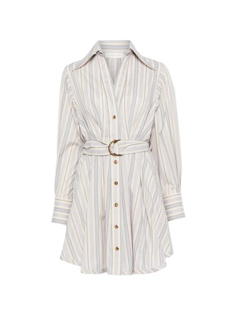 ZIMMERMANN striped belted mini dress - Neutrals - zdjęcie produktu nr 1