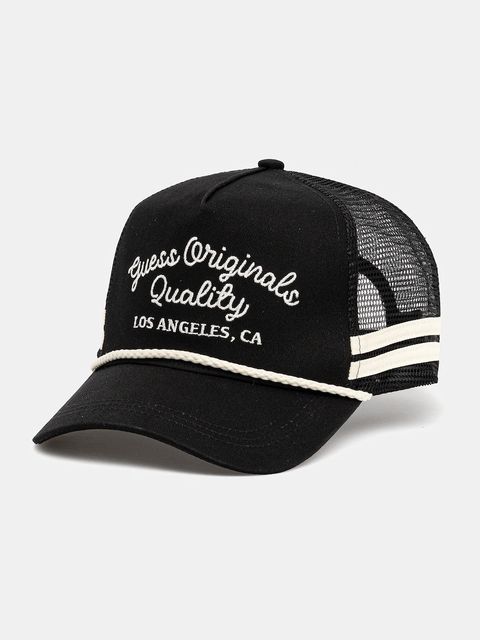 Guess Originals czapka z daszkiem bawełniana VINTAGE kolor czarny M5YZ04 WO07T - zdjęcie produktu nr 1