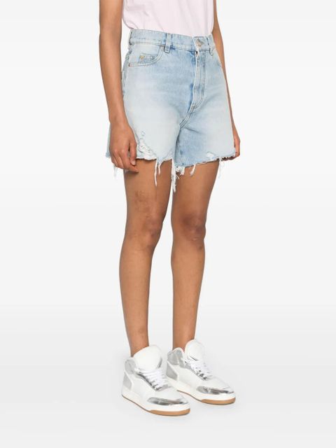 Balmain high-rise denim shorts - Blue