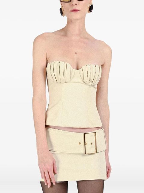 Rowen Rose ruched-bustier top - Neutrals - zdjęcie produktu nr 2