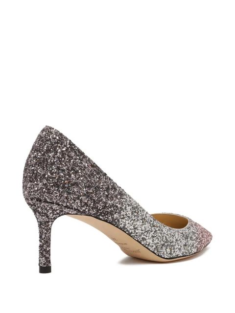Jimmy Choo Romy glittered pumps - Silver - zdjęcie produktu nr 2