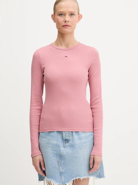 Tommy Jeans longsleeve damski kolor pomarańczowy DW0DW17387 - zdjęcie produktu nr 1