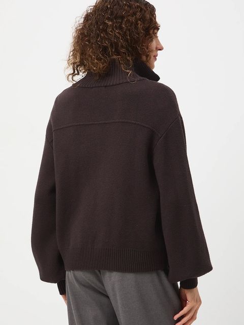 Medicine sweter damski kolor brązowy lekki